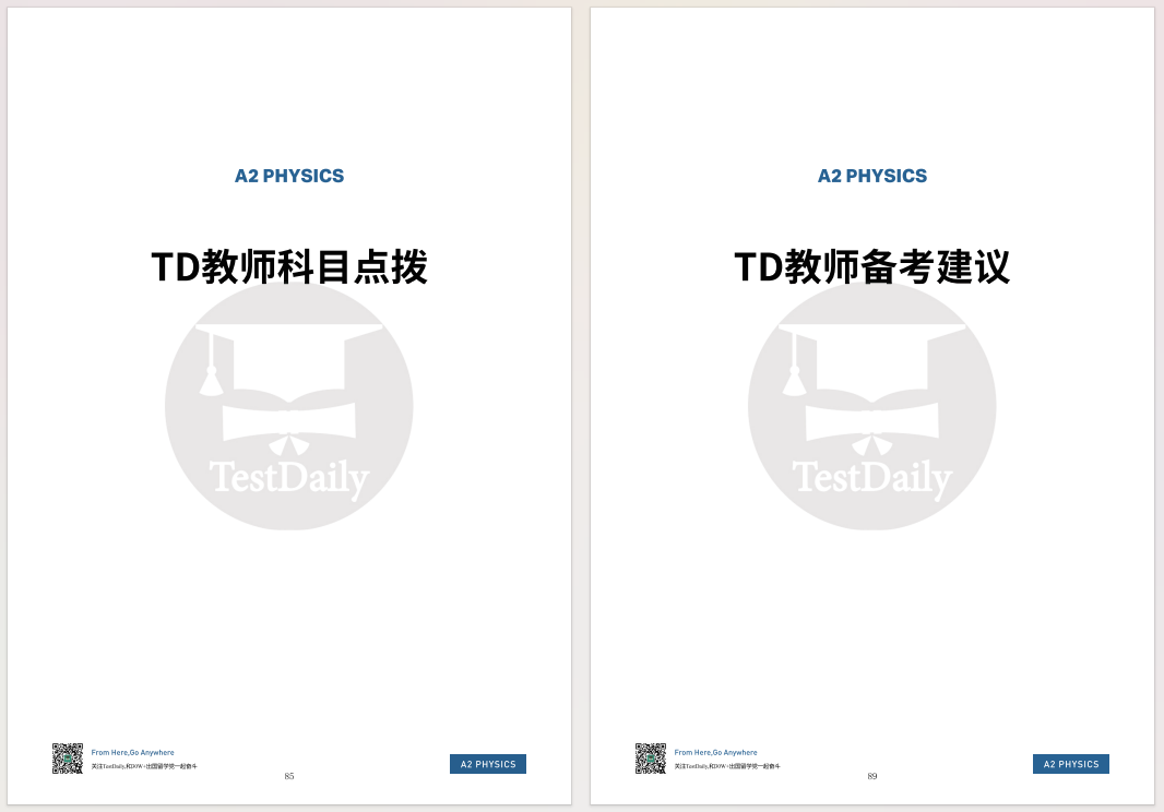 Alevel物理A2题集科目点拨+备考建议展示