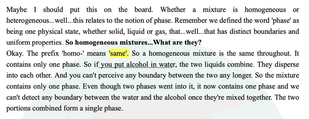 托福听力结构分析例题-介绍homogeneous的定义特征