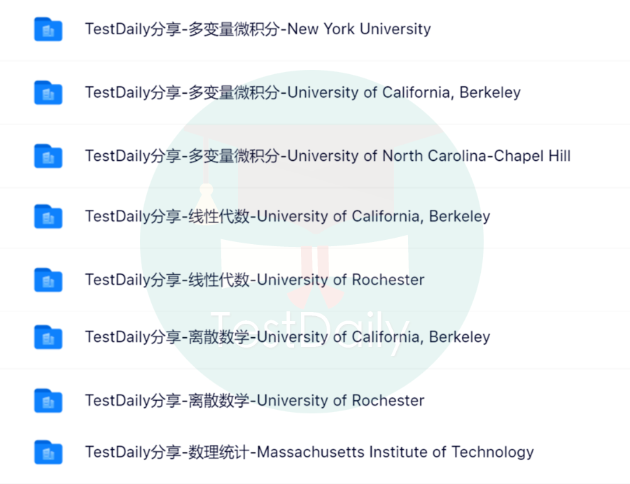 美国高校热门学科试题