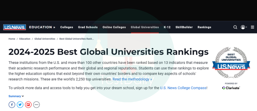 U.S.News世界大学排名