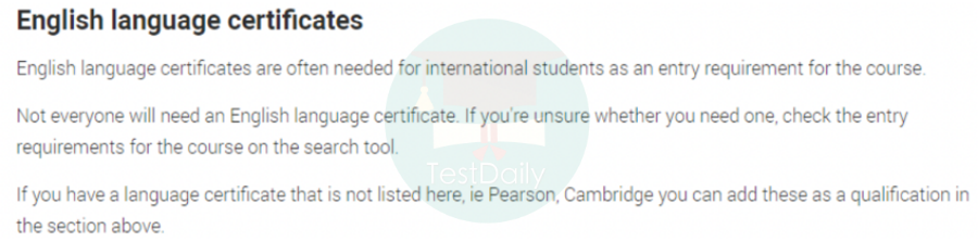 English language certificates