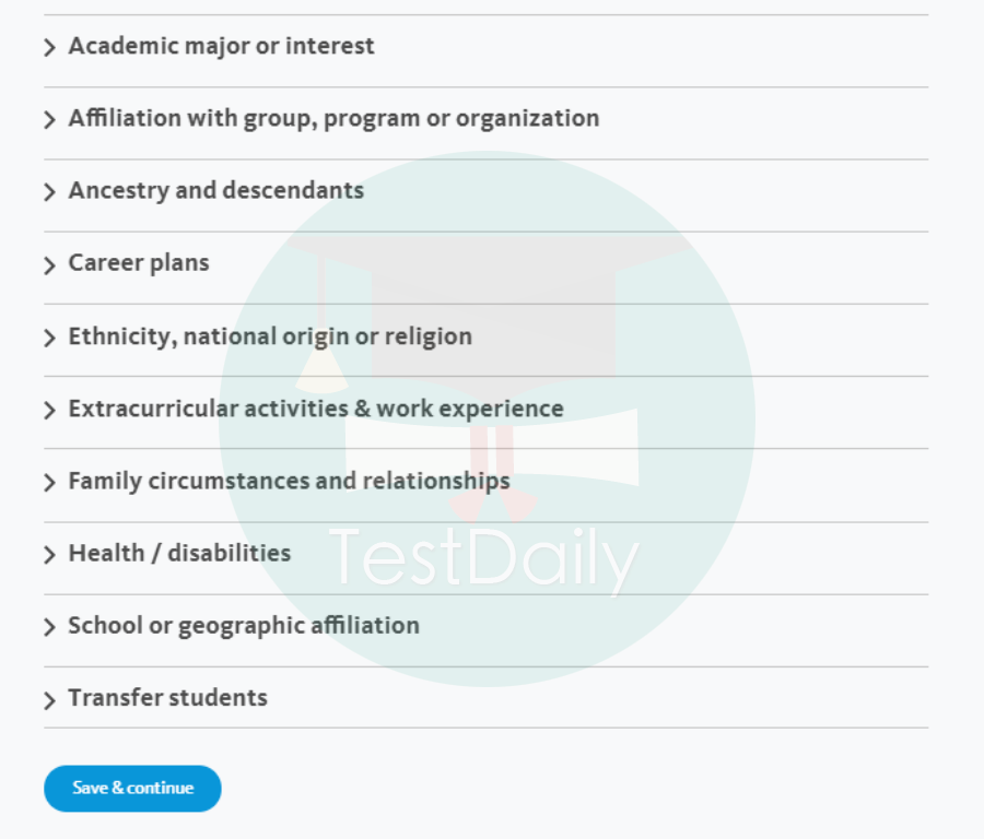 Scholarships & programs部分