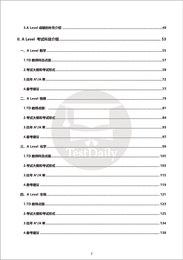 A Level白皮书3.0目录